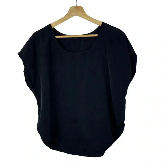 Forever 21 Navy Blue Short Sleeve Blouse S - Picture 1 of 3